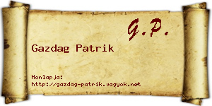 Gazdag Patrik névjegykártya